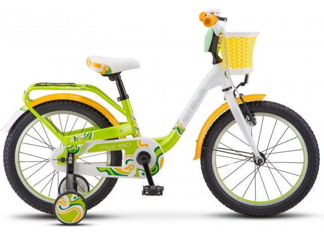Детский велосипед STELS Pilot 190 18” V030 (2020) рама 9” Зелёный/жёлтый/белый