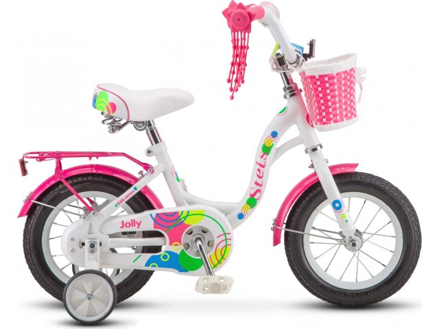 Детский велосипед Stels Jolly 12” V010 рама 8” Белый/розовый размер рамы 8” Белый/розовый