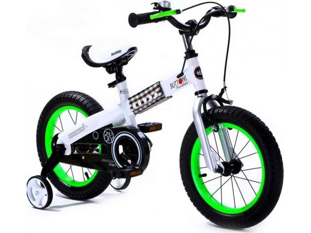 Детский велосипед Royal Baby Buttons 18 Onesize, Бело-зелёный, RB18-15