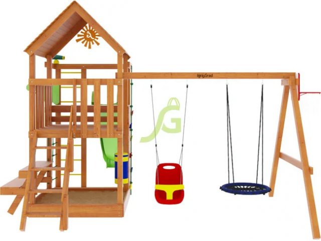 Детская деревянная площадка IgraGrad Крафт Pro 3