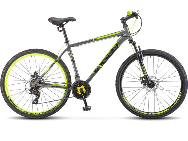 Велосипед Stels Navigator-700 D 27.5” F020, рама 17.5” Серый/жёлтый