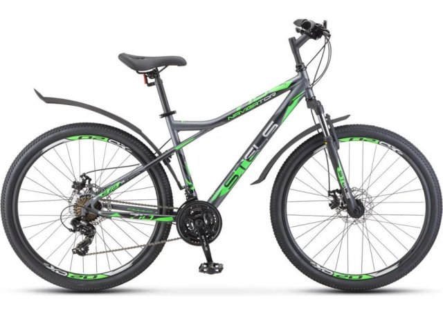 Велосипед Stels Navigator-710 MD 27.5” V020 рама ”18” Антрацитовый/зелёный/чёрный рама 18” Антрацитовый/зелёный/чёрный 