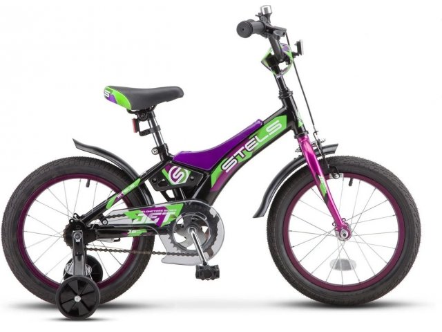 Велосипед Stels Jet 16” Z010 рама ”9” Чёрный/фиолетовый рама 9” Чёрный/фиолетовый 