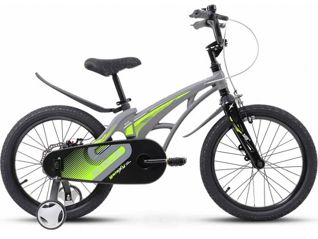 Детский велосипед Stels Galaxy KMD 18 Z010, Серый/зеленый 18" Z010, Серый/зеленый