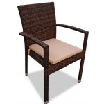 Плетеный стул MILANO темно-коричневый