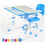 Комплект парта и стул FunDesk Lavoro (Цвет столешницы:Голубой, Цвет ножек стола:Белый)