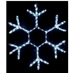 Светодиодная снежинка 70 см, провод белый, цв. белый