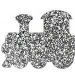 Елочное украшение Паровоз, 500 мм, серебро