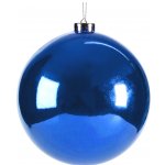 Новогодний шар глянцевый, Синий, диаметр 120 мм