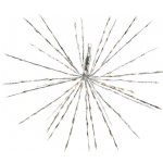 Светодиодное украшение Полярная Звезда серебряная 45 см, 60 теплых белых LED ламп с мерцанием, на батарейках, IP44 Kaemingk