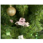 Новогоднее украшение: Машинка легковая 3015 Розовая карамель