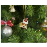 Праздничные новогодние украшения: Домик с ногами Санта Клауса 290-3 Пшеничный