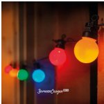 Гирлянда из лампочек Карнавал, 20 ламп, разноцветные LED, 9.5 м, черный ПВХ, соединяемая, контроллер, IP44 Kaemingk