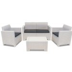 Комплект мебели B:rattan Nebraska 2 Set (два кресла+стол+диван двухместный) белый