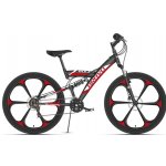 Велосипед Bravo Rock 26 D FW 2020-2021, Рама 16, черный/красный/белый