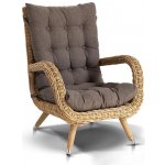 Плетеное кресло 4Sis Толедо с подушками, цвет соломенный