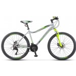 Велосипед Stels Miss-5000 MD 26” V020, рама 16” Серебристый/салатовый 2021