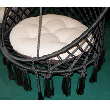Подвесное кресло BestaFiesta качели Aruba с подушкой + Балдахин Декор в подарок, черное