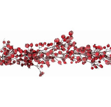 Гирлянда Ягодное изобилие с красными заснеженными ягодами, 180 см Edelman 293827