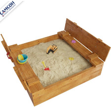 Детская деревянная песочница Самсон Арена с крышкой (сосна)