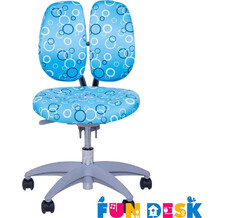 Детское кресло FunDesk SST9 (Цвет обивки:Голубой, Цвет каркаса:Серый)