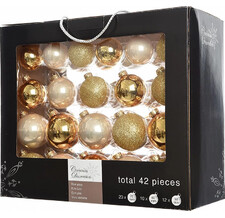 Набор стеклянных шаров Брызги шампанского mix, 42 шт Kaemingk 149301