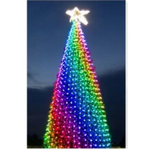 Многофункциональный комплект освещения «3D» , для новогодних елок высотой 6 м.