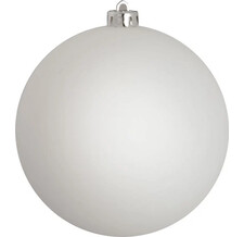 Новогодний шар матовый, белый, диаметр 120 мм, 1 шт в пакете арт. ЕК0437