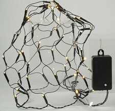 Гирлянда Сетка на дерево/куст 0.5 м на батарейке, 84 теплых белых LED ламп, черный ПВХ, контроллер, IP44 Kaemingk