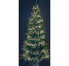 Ярусная гирлянда на елку 210 см Easy Light - Объемная, 223 теплых белых LED, зеленый ПВХ, диммер, IP44 Kaemingk