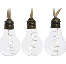 Гирлянда Ретро Лампочки 10 ламп с теплым белым светом, 2.7 м, пеньковый шпагат Kaemingk