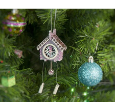 Новогоднее украшение для елки - Часы с маятником 4009 Лаванда