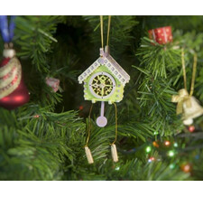 Новогоднее украшение для елки - Часы с маятником 90YY61-504 Лайм