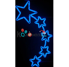 Светодиодная консоль Пять звезд, 150х85 см, синяя