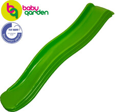Горка пластиковая волновая Babygarden 1.75 м ярко-зеленая