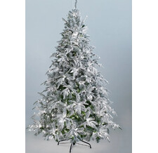 Искусственная ель Crystal Trees Маттерхорн заснеженная с вплетенной гирляндой 210 см