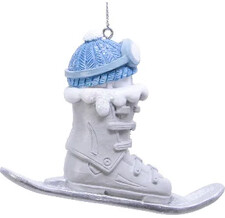 Елочная игрушка Ботинок лыжника - Зимние игры 9 см, подвеска Kaemingk