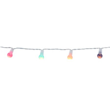 Светодиодная гирлянда Шарики Пастель 2 м 20 разноцветных шариков с теплым белым светом, прозрачный ПВХ Koopman