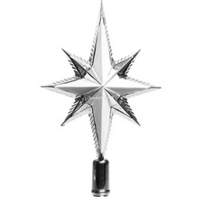 Верхушка Звезда 25 см серебряная