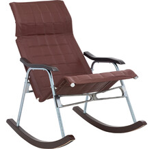 Кресло-качалка складная Белтех, к/з коричневый 0237