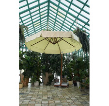 Профeссиональный зонт MAESTRO LUX Royal Family 300 круглый, бежевый с воланом Бежевый с воланом