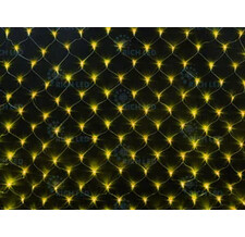 Светодиодная сетка Rich LED 2*1.5 м, ,192 LED, 220 B, прозрачный провод. желтый