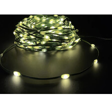 Декор Гирлянда капли на плоском зеленом проводе белый свет 8 функций 350 ламп 2625 см