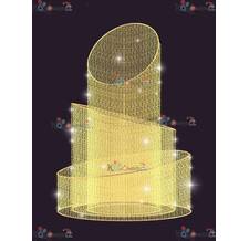 Световой фонтан Decois желтый, 4х3м