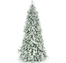 Ель искусственная Crystal Trees ЭМИЛИ зеленая в снегу 210 см