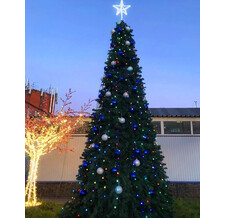Новогоднее освещение Цветной Каскад  ГК Ёлочкин  для новогодних елок высотой 4 м