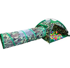 Палатка детская с туннелем Happy land шарики (100 шт в комплекте, в коробке