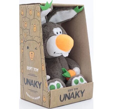 Мягкая игрушка в индивидуальной подарочной коробке Unaki Кролик Топ 18/30 см / символ года 2023 